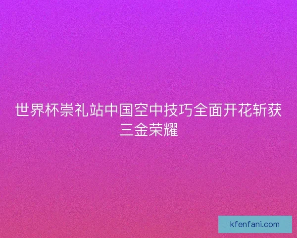 世界杯崇礼站中国空中技巧全面开花斩获三金荣耀